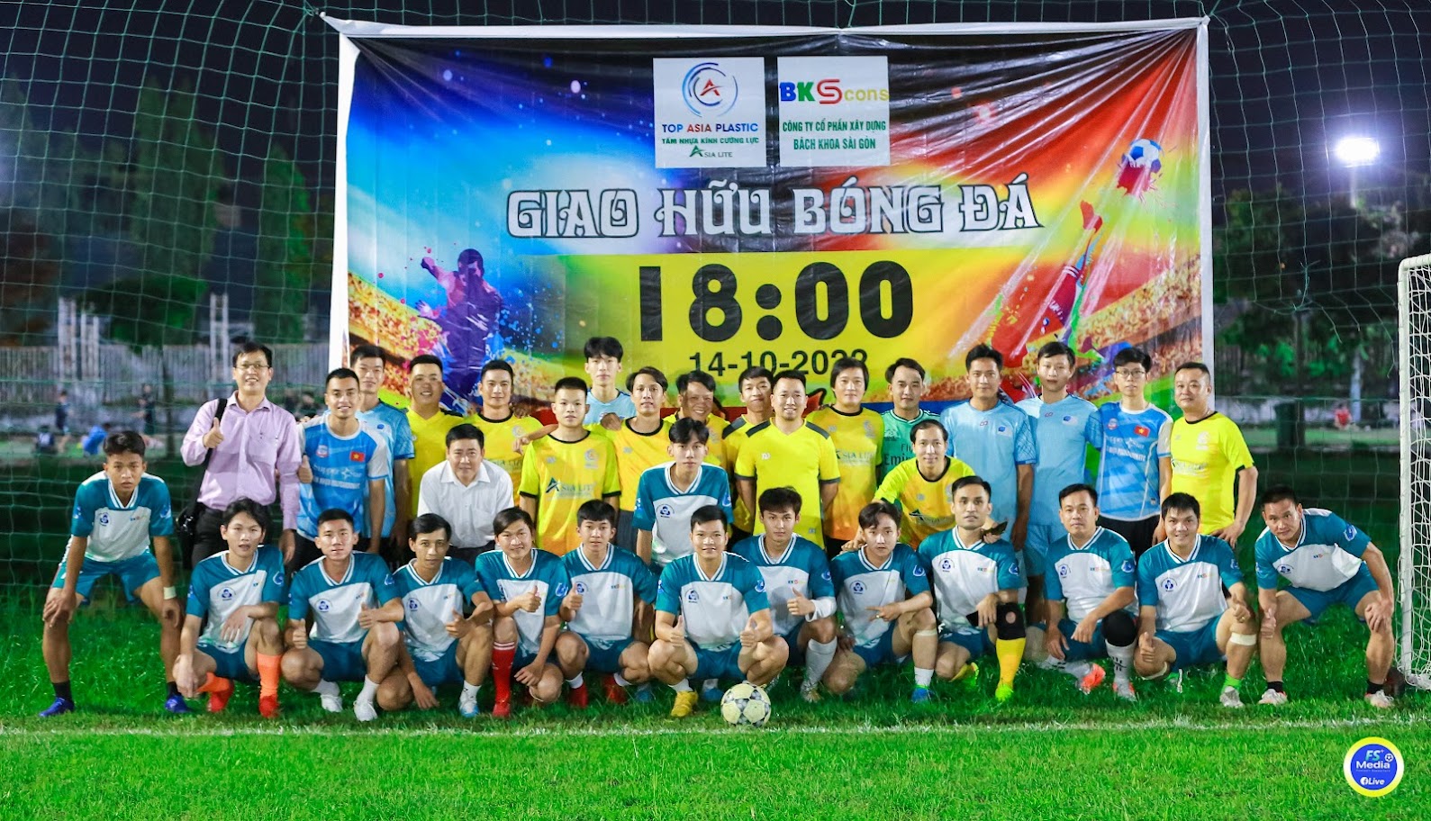 TOP ASIA - TẤM NHỰA KÍNH CƯỜNG LỰC ASIA LITE - GIAO HỮU BÓNG ĐÁ FC TOP ASIA - FC BKScons Tập thể FC TOP ASIA và FC BKScons