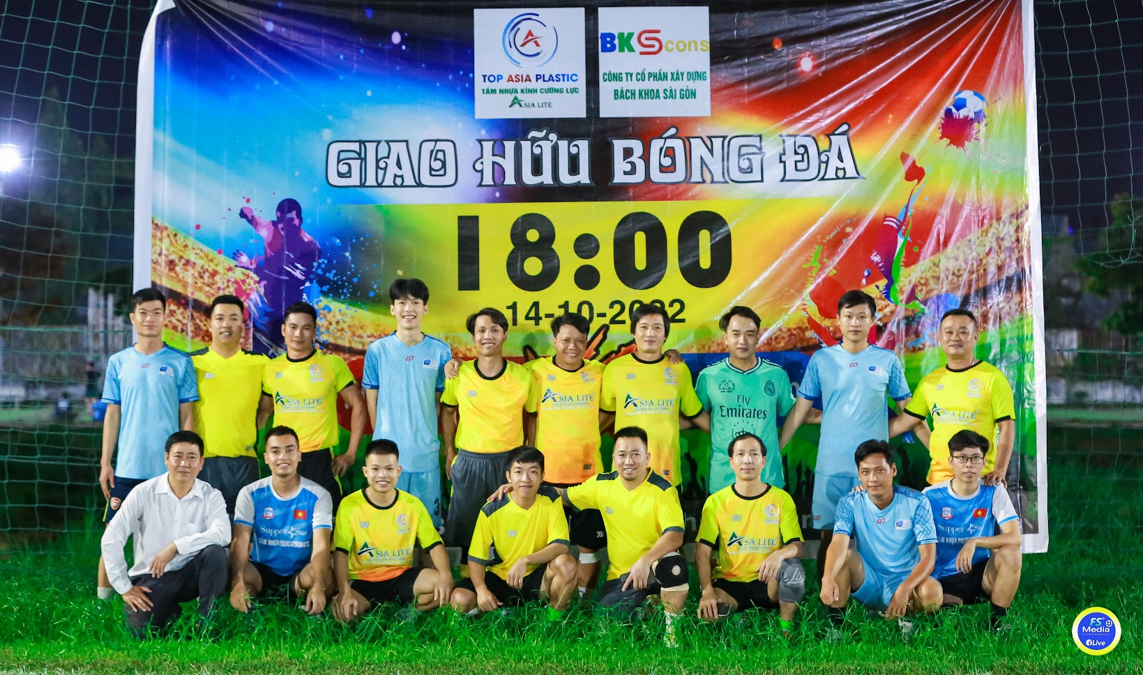 TOP ASIA - TẤM NHỰA KÍNH CƯỜNG LỰC ASIA LITE - GIAO HỮU BÓNG ĐÁ FC TOP ASIA - FC BKScons FC TOP ASIA