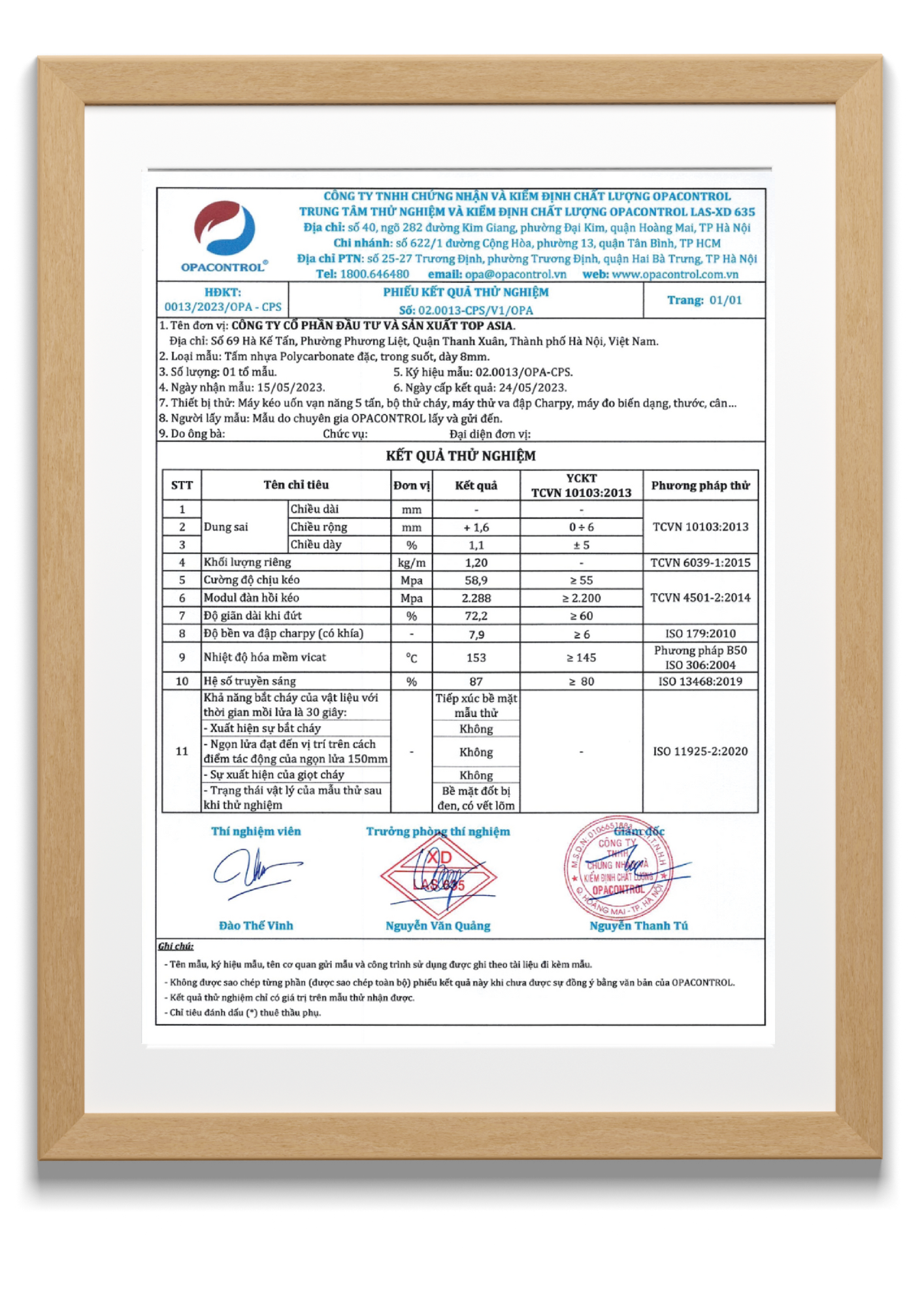 TẤM NHỰA KÍNH POLYCARBONATE CƯỜNG LỰC Nhựa kính Polycarbonate cường lực do Top Asia sản xuất được chứng nhận về chất lượng
