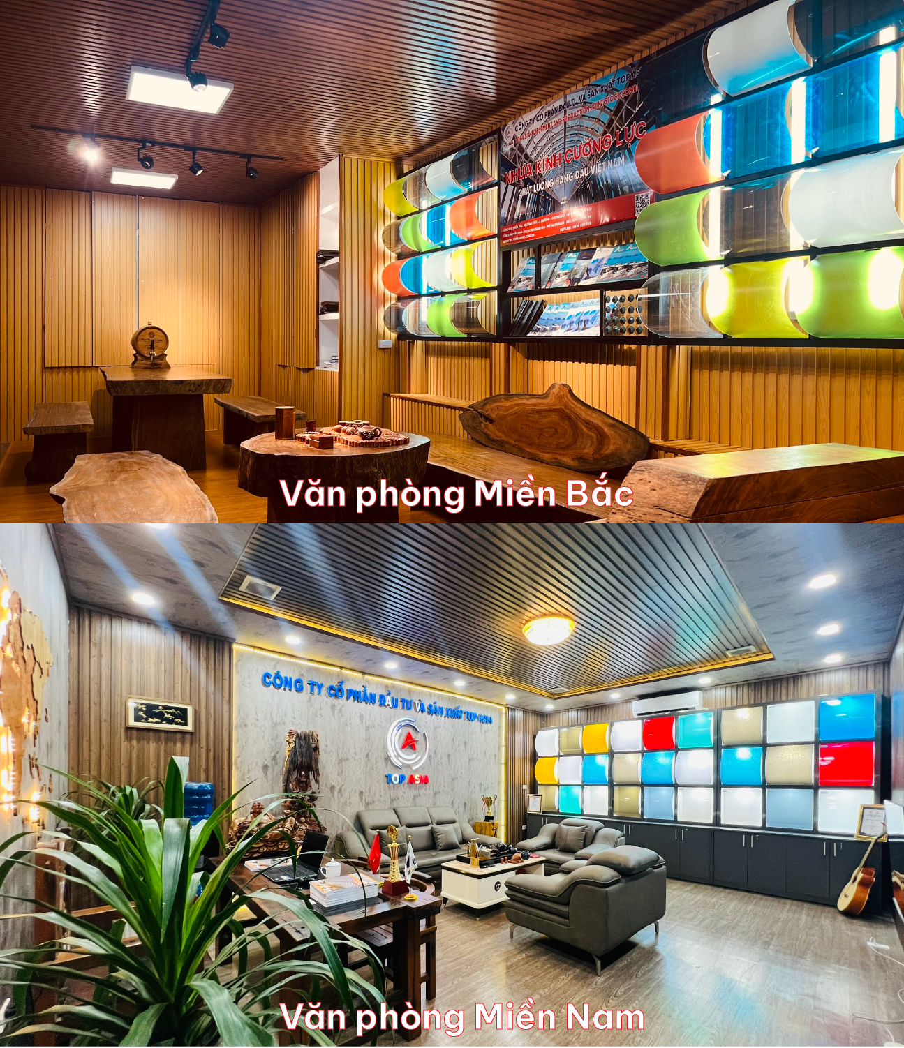 TOP ASIA Nhận Đặt Sản Xuất Tấm Poly Nhãn Hiệu Nhà Phân Phối Theo Yêu Cầu Văn Phòng Top Asia