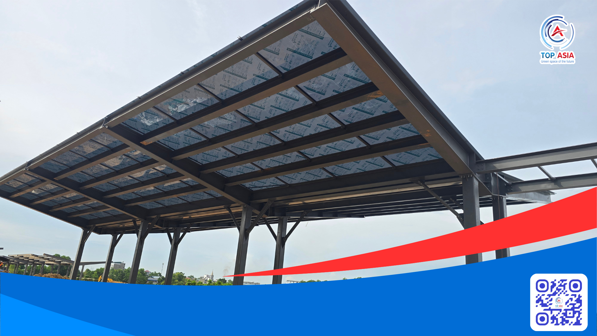 Hướng dẫn thiết kế khung sắt cho mái Polycarbonate chuẩn bền đẹp 2025 Mái nhà để xe sử dụng tấm polycarbonate