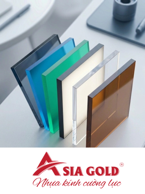 Tấm Poly đặc màu 6mm dòng phổ thông Asia Gold
