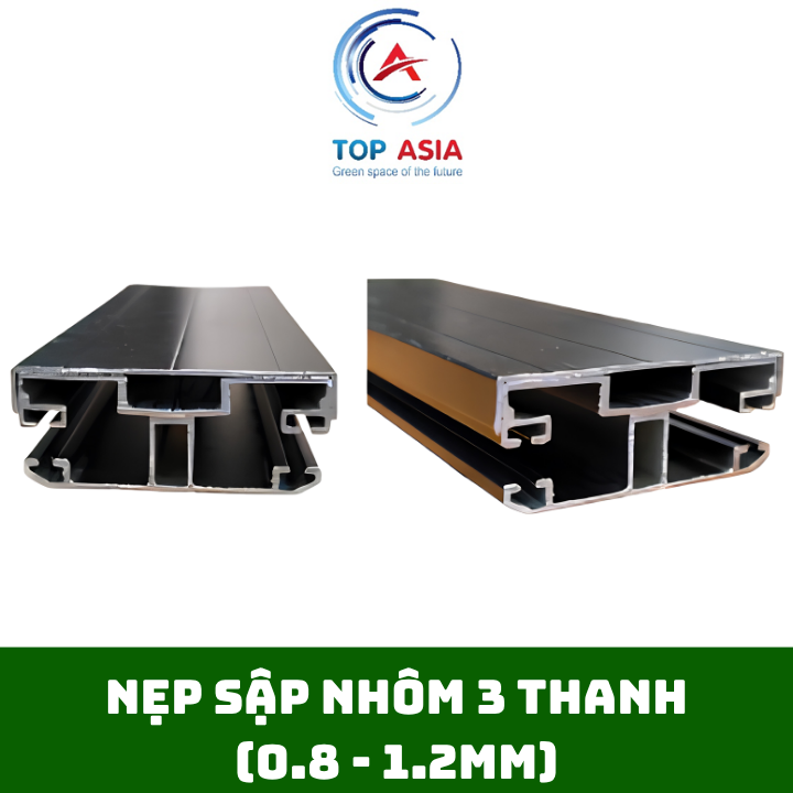 Nẹp sập nhôm 3 thanh dày 0.8-1.2mm nep sap nhom 3 thanh day 0.8-1.2mm