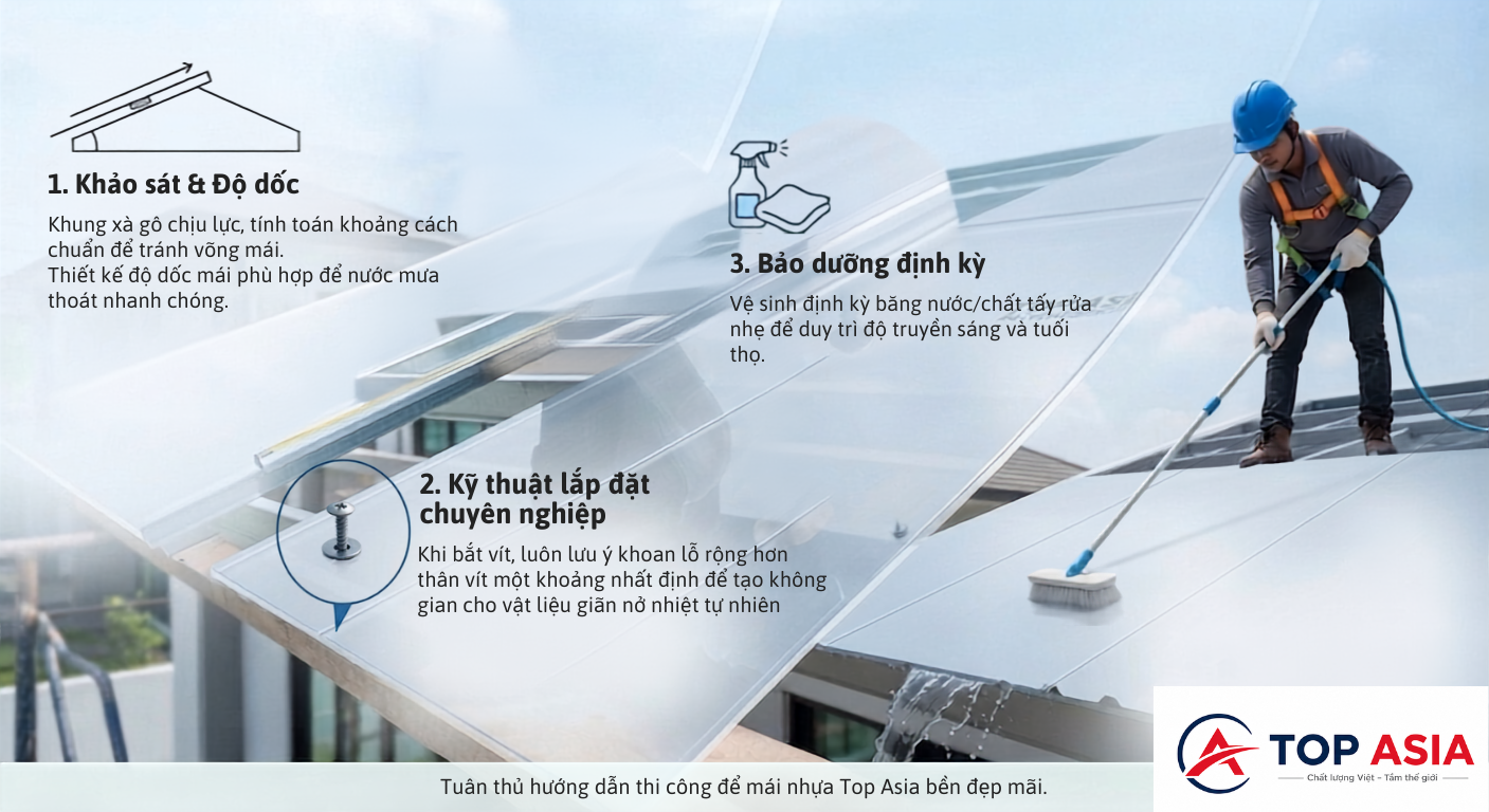 Tấm polycarbonate đặc ruột 10mm: Giải pháp đỉnh cao cho công trình hiện đại